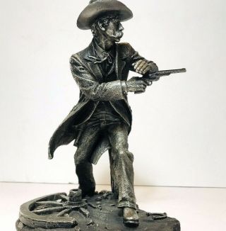 1985 The Franklin Wyatt Earp By Jim Ponter Pewter 8.  5 " Gunfighter Sculpture
