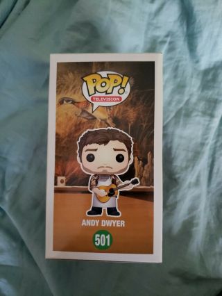 FUNKO POP Andy Dwyer Parks And Recreation Rec Television Protector Rare 2