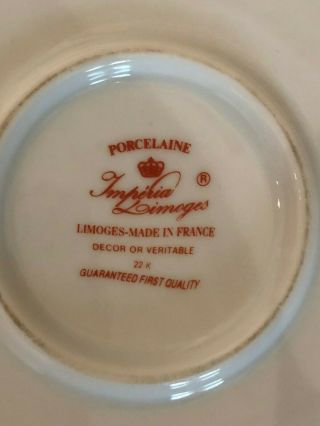 Limoges Trinket Box France Imperial Floral Hinged Marked 4