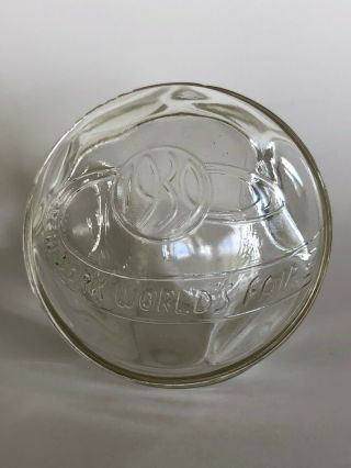Vintage 1939 York World ' s Fair Souvenir Round Globe Glass Bank 4
