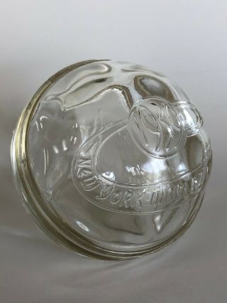 Vintage 1939 York World ' s Fair Souvenir Round Globe Glass Bank 6