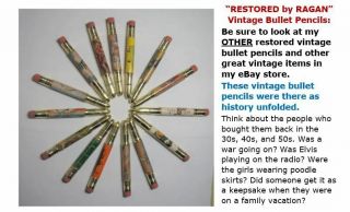 RESTORED Vintage Bullet Pencil - Holland,  Michigan - Windmill CE - 1101 3
