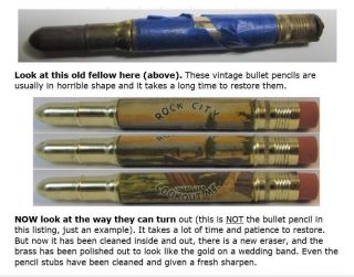 RESTORED Vintage Bullet Pencil - Holland,  Michigan - Windmill CE - 1101 4
