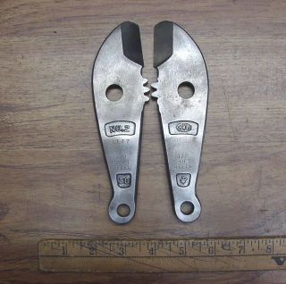 Nos H.  K.  Porter No.  2 Clipper,  Side Cutting Replacement Jaws,  For 1/2 " Soft Steel