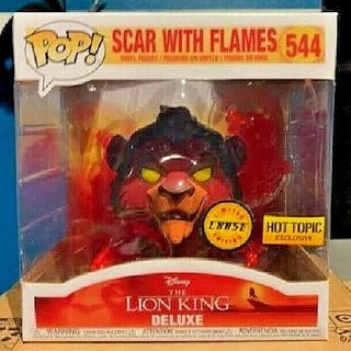 Funko Pop 544 Scar W/ Flames Chase Lion King Deluxe Hot Topic Excl -
