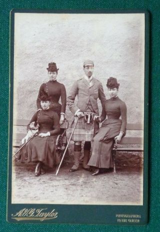 Antique Royal Cabinet Photo Prince Albert Duke Clarence Queen Maude Norway Scots