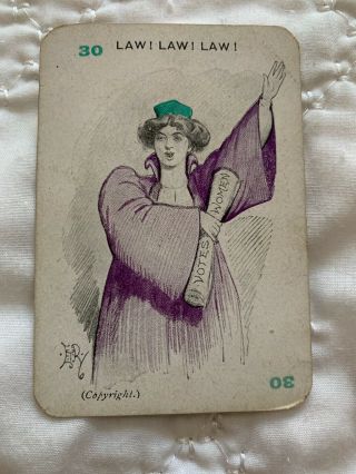 Antique Votes For Women Playing Card Game Woman Suffrage Panko
