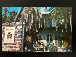 Vintage Postcard C1960s Ernest Hemingway House Key West,  Fl Florida (20995)