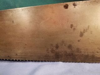 Antique 18th cent Disston hand saw,  London Spring Steel,  Extra,  Refined no.  12 6