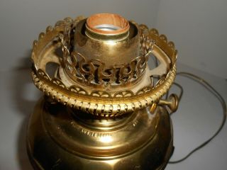 Antique 1890 ' s Bradley & Hubbard B&H Radient No.  4 Electrified Kerosene lamp 2