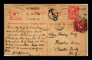 Dr Jim Stamps Postage Due Plymouth United Kingdom Us Red Star Line Postcard