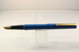 Osmiroid Easy Change Rolatip Left Hand Medium Fountain Pen,  Blue with Gold Trim 2