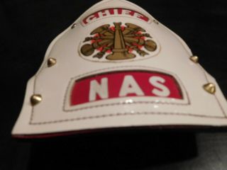 CAIRNS LEATHER HELMET FRONT SHIELD - CHIEF N A S - w/FREE PINS 5
