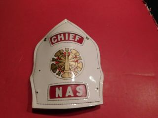 CAIRNS LEATHER HELMET FRONT SHIELD - CHIEF N A S - w/FREE PINS 8