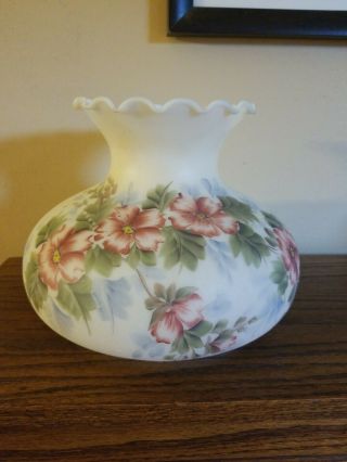 Vintage Lamp Shade Gorgeous Hand Painted 7 1/2 Fitter Great Soft Colors