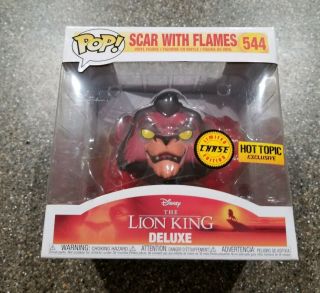 Scar With Flames Chase - Hot Topic Exclusive The Lion King Deluxe Funko Pop