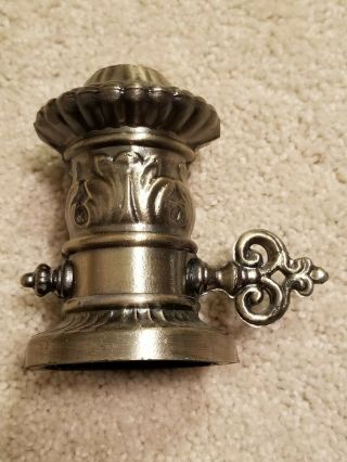 Vintage Antique Brass Cast Metal Column Spacer Electric Table Lamp Part 1