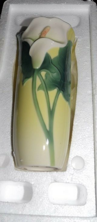 Franz Porcelain Calla Lilly Vase 8 " Made In 2002