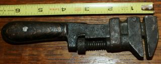 Antique H.  D.  Smith Wooden Handle 6.  5 " Monkey Wrench Feb 1901 Cspm & O Railroad