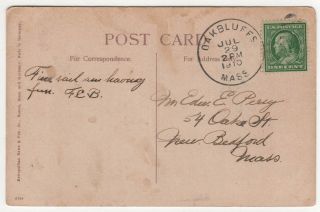 1910 OAK BLUFFS MARTHA ' S VINEYARD Massachusetts PC Postcard OCEAN VIEW HOTEL MA 2