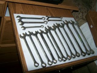 Vintage Craftsman Wrenches V Wrench Box Open End Combination 17 Standard Wrenche