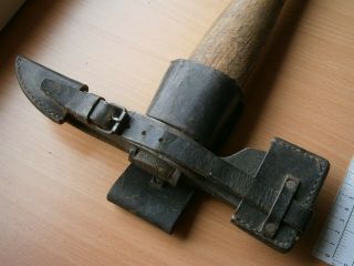 WWI WWII rare Pickaxe pick - axe pick vintage firefighters or pioneers hand tool 2
