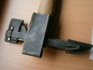 WWI WWII rare Pickaxe pick - axe pick vintage firefighters or pioneers hand tool 3