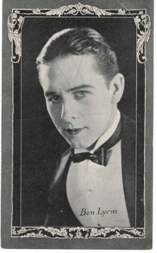1920s Ben Lyons Actor Arcade Card - Park Theater Lehighton Pa