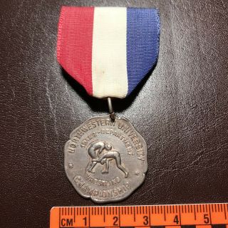1911 Wrestling Championship W.  M.  Schridde Sterling Silver Medal