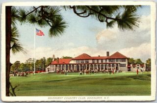 1938 Pinehurst Country Club Golf North Carolina Nc Old Vintage Postcard B6