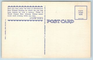 Postcard LA Orleans O ' Dwyer ' s Restaurant Illegal Casino Vintage Linen S5 2