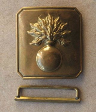Old French Army Military Brass Belt Buckle / 19th C.  /