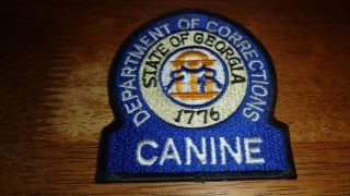 Georgia Department Of Corrections Canine K9 Team Swat Patch Bx V 10
