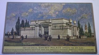 Vintage Advertising Postcard Carnation Milk,  Exhibit Palace At 1904 World 