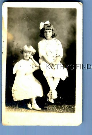 Real Photo Rppc M,  1968 Girls In Dresses Sitting Together