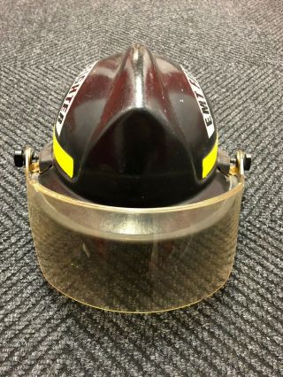 Honeywell Lite Force Plus Structural Firefighter Helmet Black EMT w/ Face Shield 2