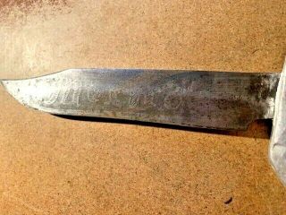 Antique Bowie Knife with (Mexico) etched on blade/Snake Head Handle 3