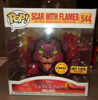 Scar With Flames 544 Chase Funko Pop The Lion King Deluxe Hot Topic Exclusive