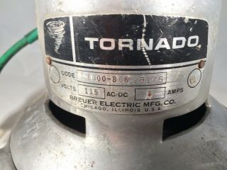 VINTAGE BREUER ELECTRIC TORNADO BLOWER 115 V; 6 AMPS 3