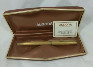 Vintage Aurora Brushed Gold Click Refillable Ink Pen