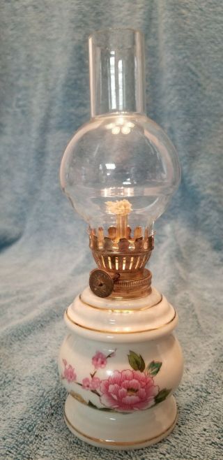 Vintage Antique Miniature Kerosene Lamp 8 Inches Tall