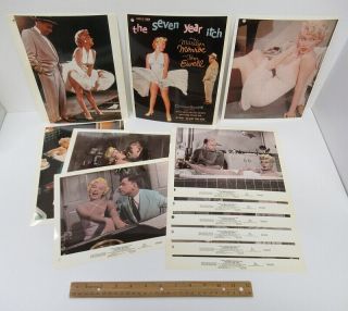 (12) Seven Year Itch (1955) Movie Marilyn Monroe Glossy (8x10) (1983) Postcards