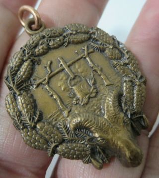 Vintage 1987 Rifle Sheep Hunting Award Fob Medal