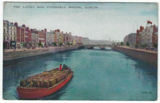 Dublin,  Ireland,  Early View Of The Liffey And O 