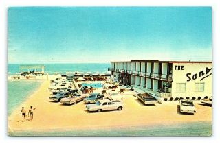 Vintage Postcard The Sans Motel Beach Haven Long Beach Island Jersey I2