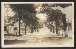 Rp Postcard Unionville Penn/pa Early 1900 