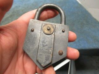 Rare Old Yale Junior Padlock Lock Made In Germany.  N/r