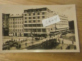 Lovely Old Real Photo Postcard Of Bratislava In Slovakia Showing Tram
