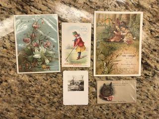 Antique Singer Sewing Machine Advertising Postcards