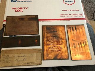 Sheffield Knifes,  4 John Petty & Sons Extremely Rare Brass Printing Plates